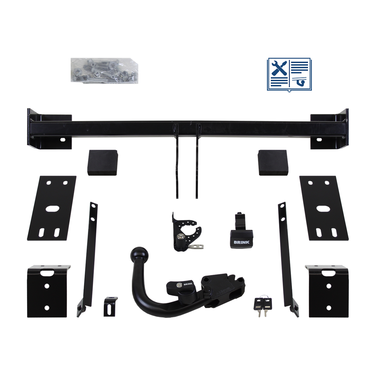 Brink Anhängerkupplung Diagonal Abnehmbar Passend Für Fiat Panda Lancia Ypsilon