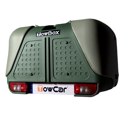 Transportbox für Anhängerkupplung TowBox V2 grün