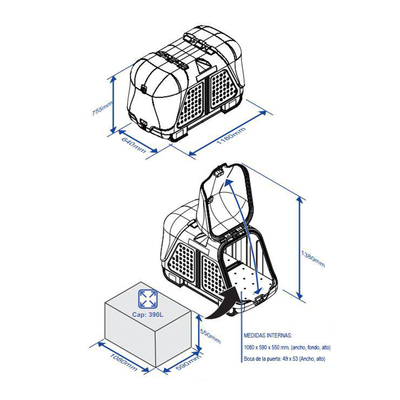 Transportbox für Anhängerkupplung TowBox V2 Dog schwarz